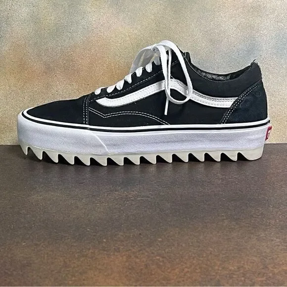 Vans Elevated 1.5" Sawtooth Women's Suede / Canvas Black Sneakers Size 10M - Picture 15 of 16